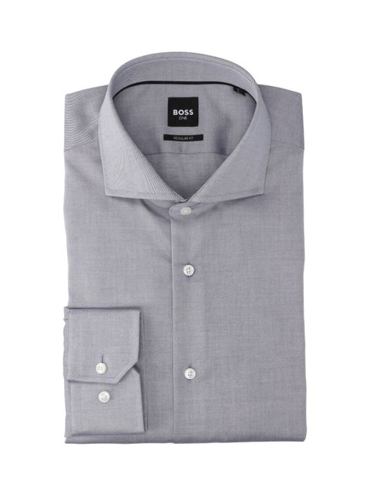 Blauw katoenen hemd (regular fit) met lange mouwen Hugo Boss