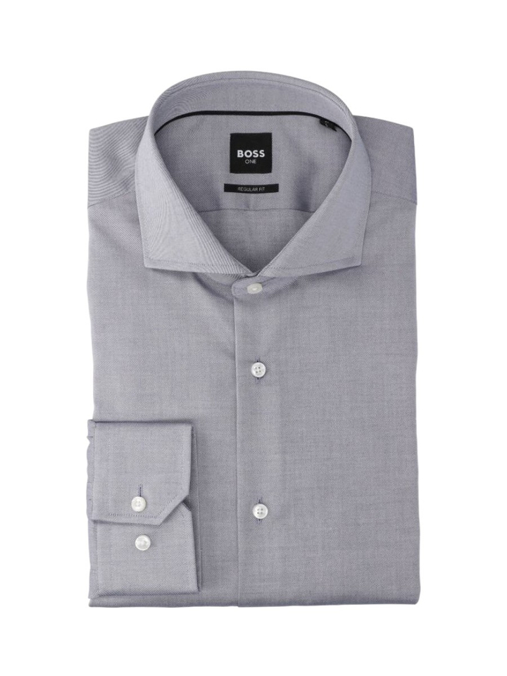 Blauw katoenen hemd (regular fit) met lange mouwen Hugo Boss