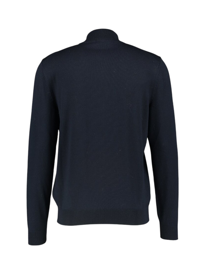 Donkerblauwe fijne trui in wol Hugo Boss