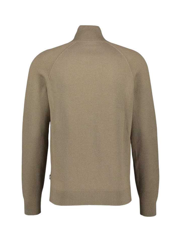 Lichtbruine cardigan met rits Hugo Boss 