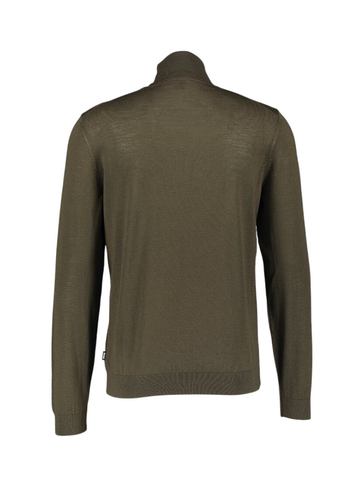 Kaki groene trui met rolkraag Hugo Boss