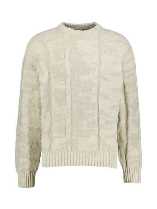 Beige gebreide katoenen trui Hugo Boss
