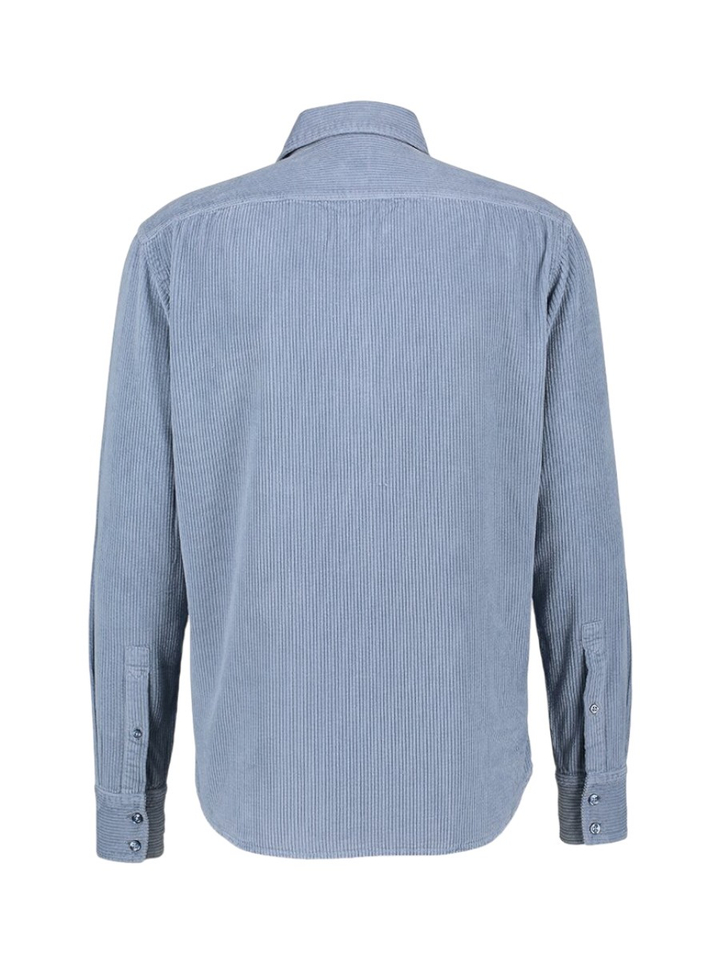 Blauw hemd in dikkere stof Hugo Boss