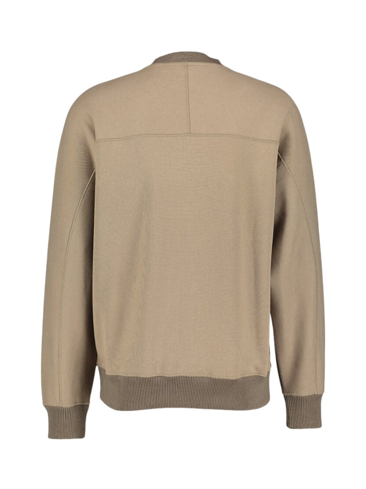 Mokka kleurige sweater met ronde hals We Heavy Hugo Boss