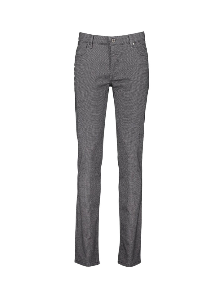 Grijze gespikkelde slim fit broek Bugatti