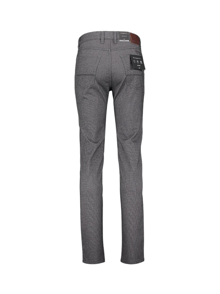 Grijze gespikkelde slim fit broek Bugatti
