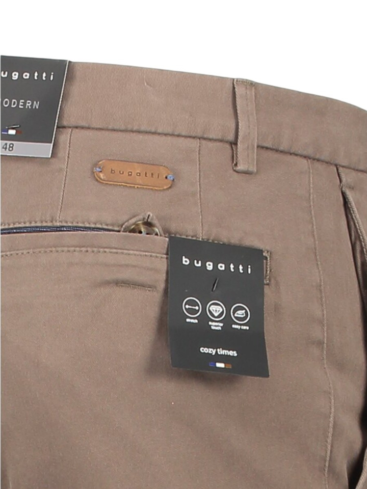 Bruine slim fit broek Bugatti
