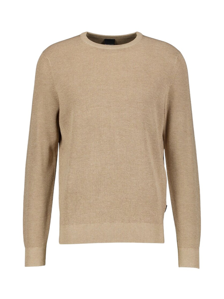 Beige trui met ronde hals en lange mouwen Bugatti