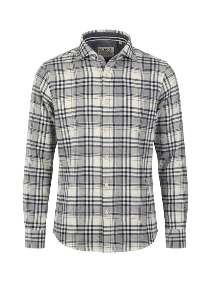  Flanellen hemd (regular fit) met lange mouwen Fil Noir 