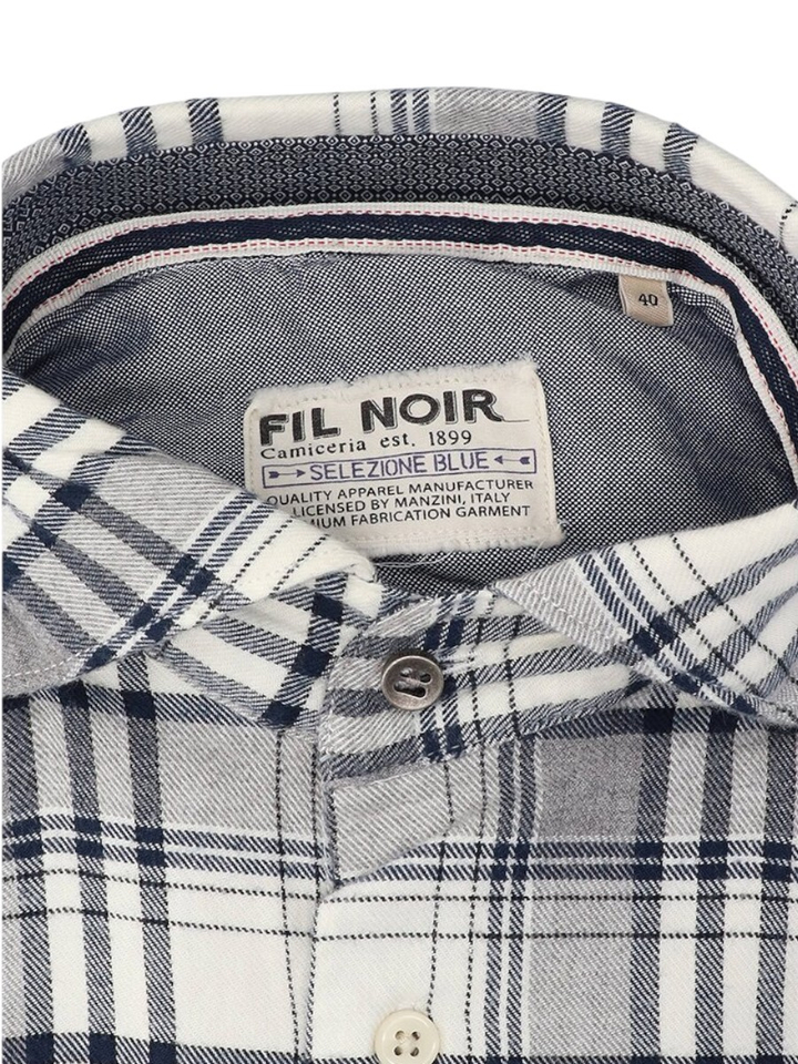  Flanellen hemd (regular fit) met lange mouwen Fil Noir 