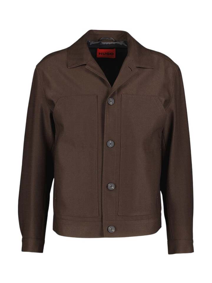 Bruine koste jas Hugo Boss 