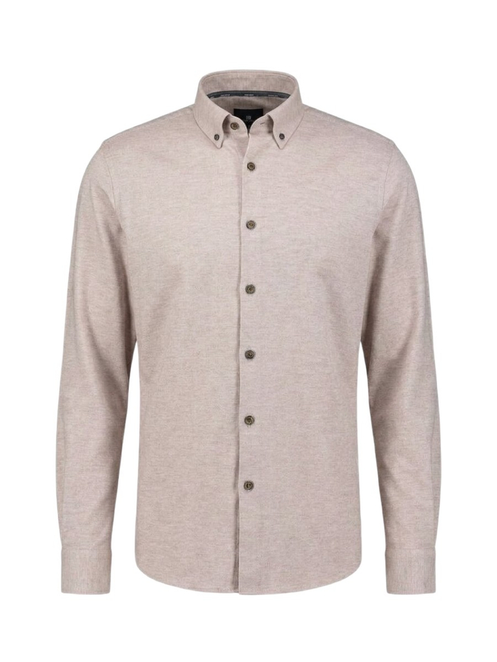 Beige katoenen hemd (regular fit) met lange mouwen State Of Art