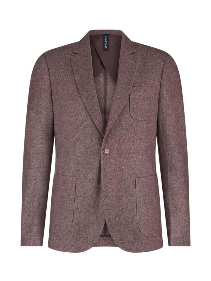 Bordeaux blazer met motief State of Art