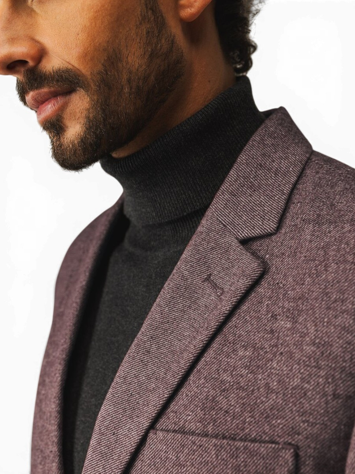 Bordeaux blazer met motief State of Art