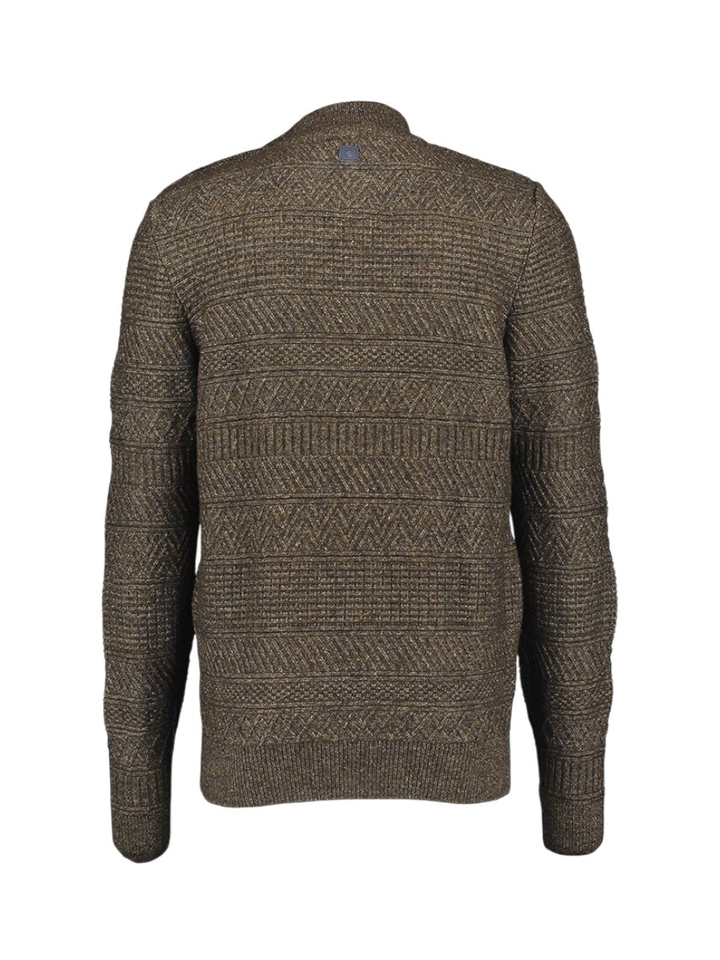 Bruine pull met motief State of Art