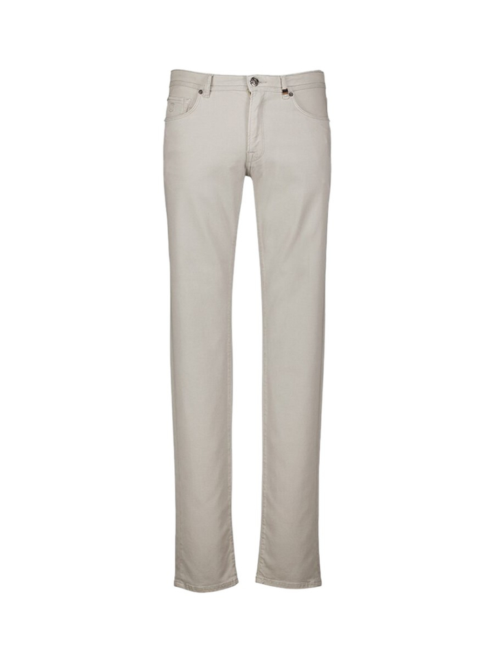 Beige slim dit broek Rodger Zilton