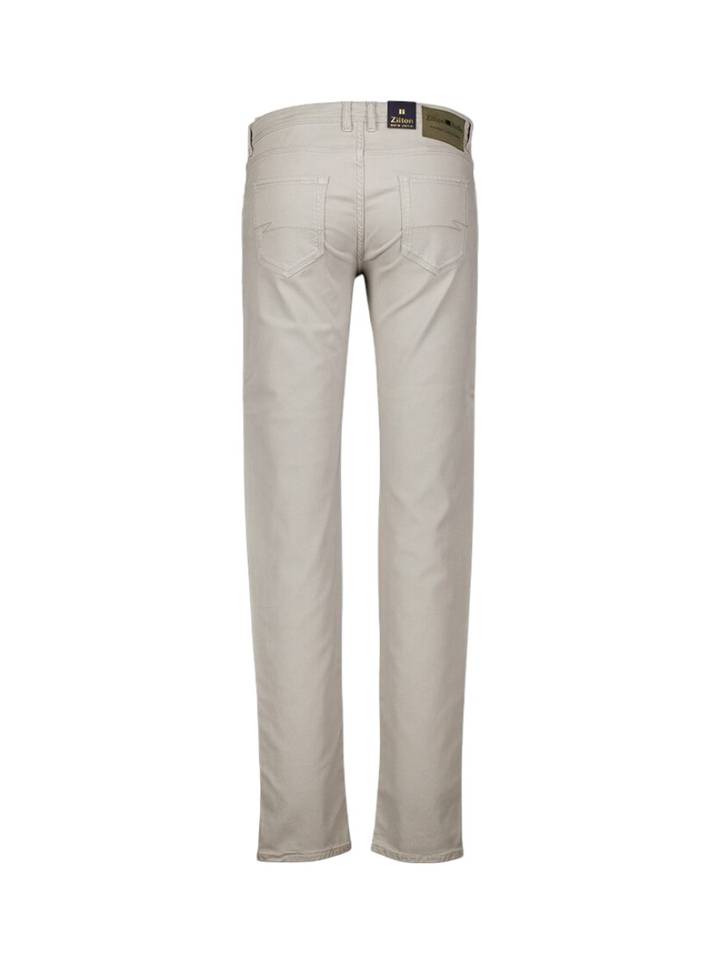 Beige slim dit broek Rodger Zilton