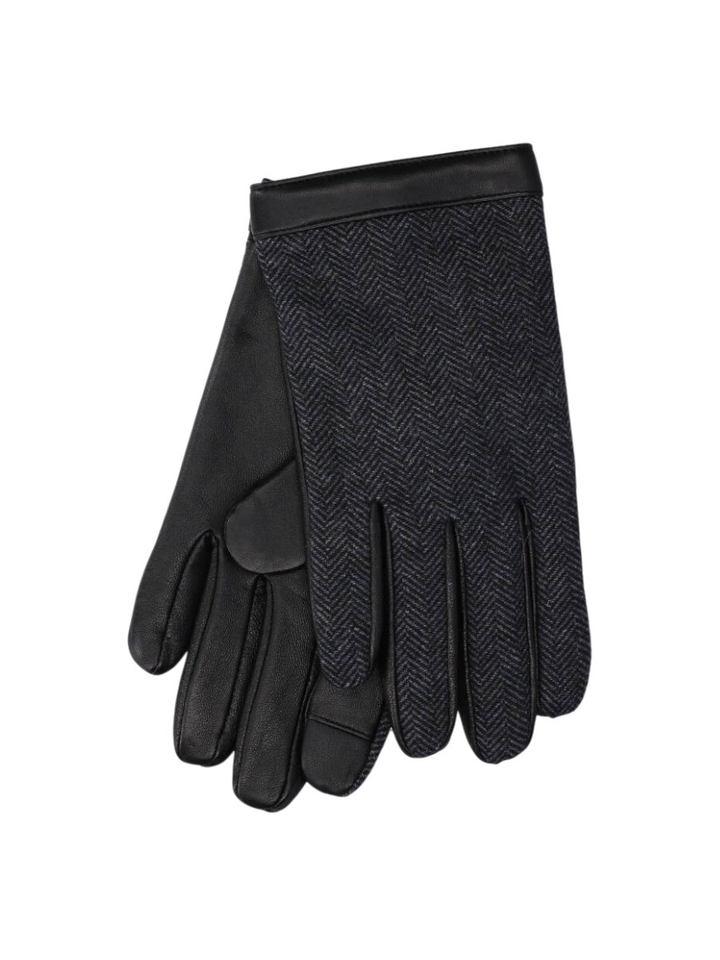 Zwart en grijze handschoenen Hugo Boss