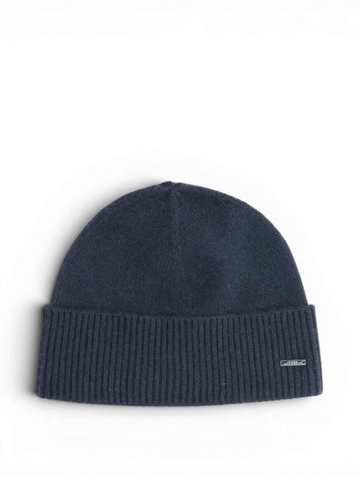 Blauwe wollen muts Hugo Boss