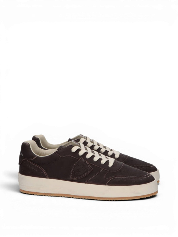Bruinkleurige lage sneakers Nice low Philippe Model