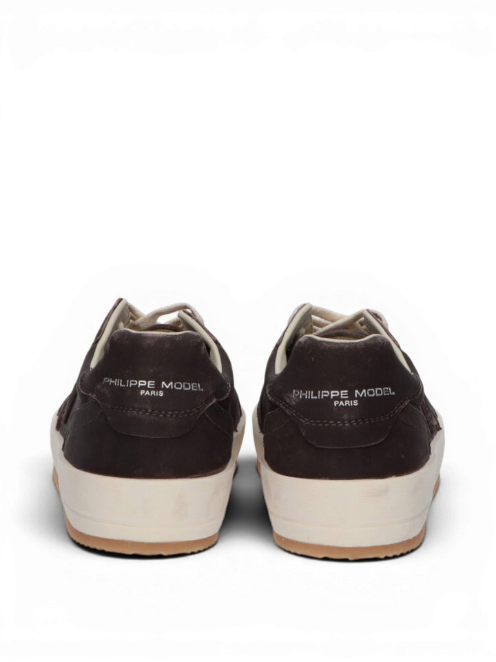 Bruinkleurige lage sneakers Nice low Philippe Model