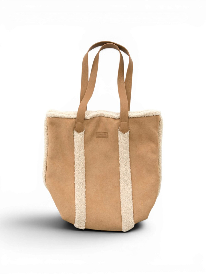 Beige shopper met teddy details Aedey Barts
