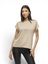 Beige t-shirt met glanzende voorzijde Viellette Vila