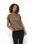 Bruine top met ronde hals Vielette Vila