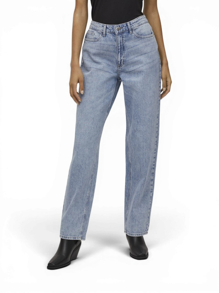 Blauwe straight jeans Vila
