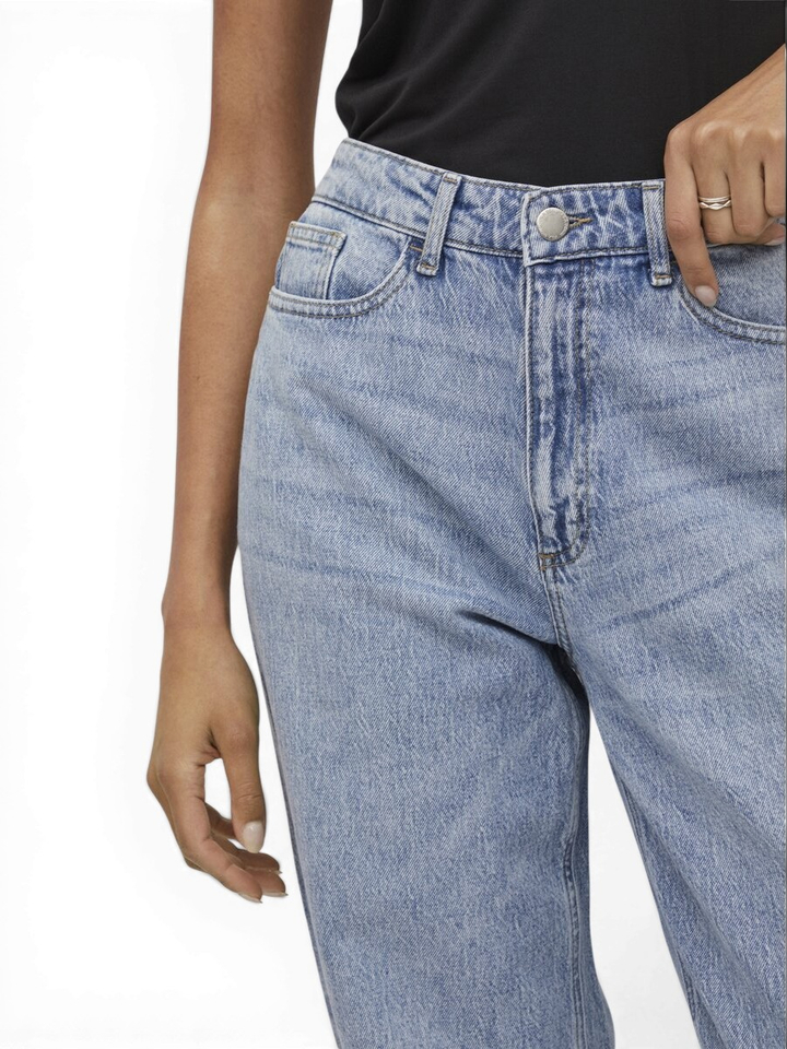 Blauwe straight jeans Vila