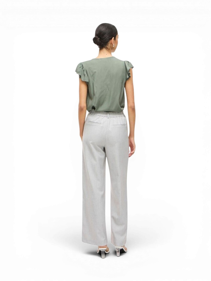 Grijze broek met hoge taille Vivarone Vila