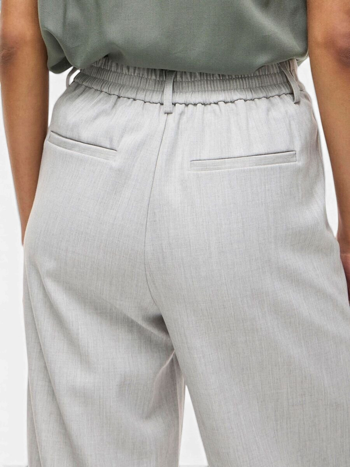 Grijze broek met hoge taille Vivarone Vila