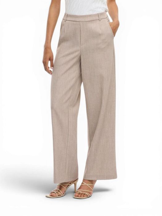 Beige geklede broek Vivarone Vila