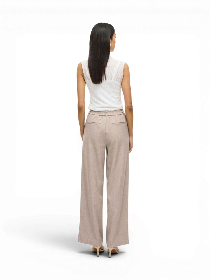 Beige geklede broek Vivarone Vila