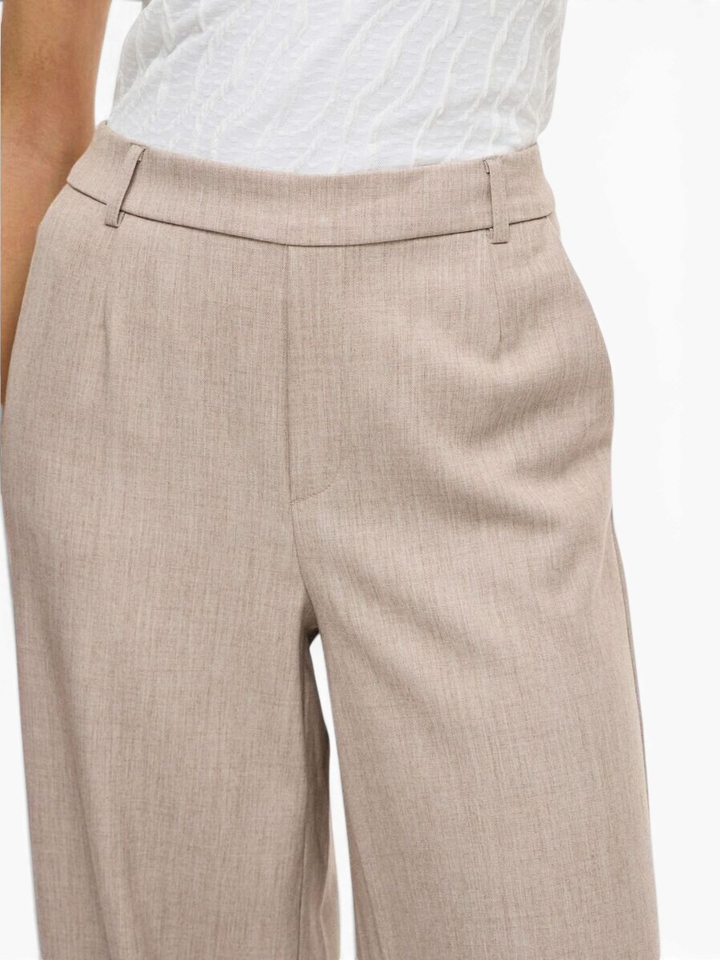 Beige geklede broek Vivarone Vila