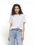 Witte T-shirt met roze roos Vinora Vila 