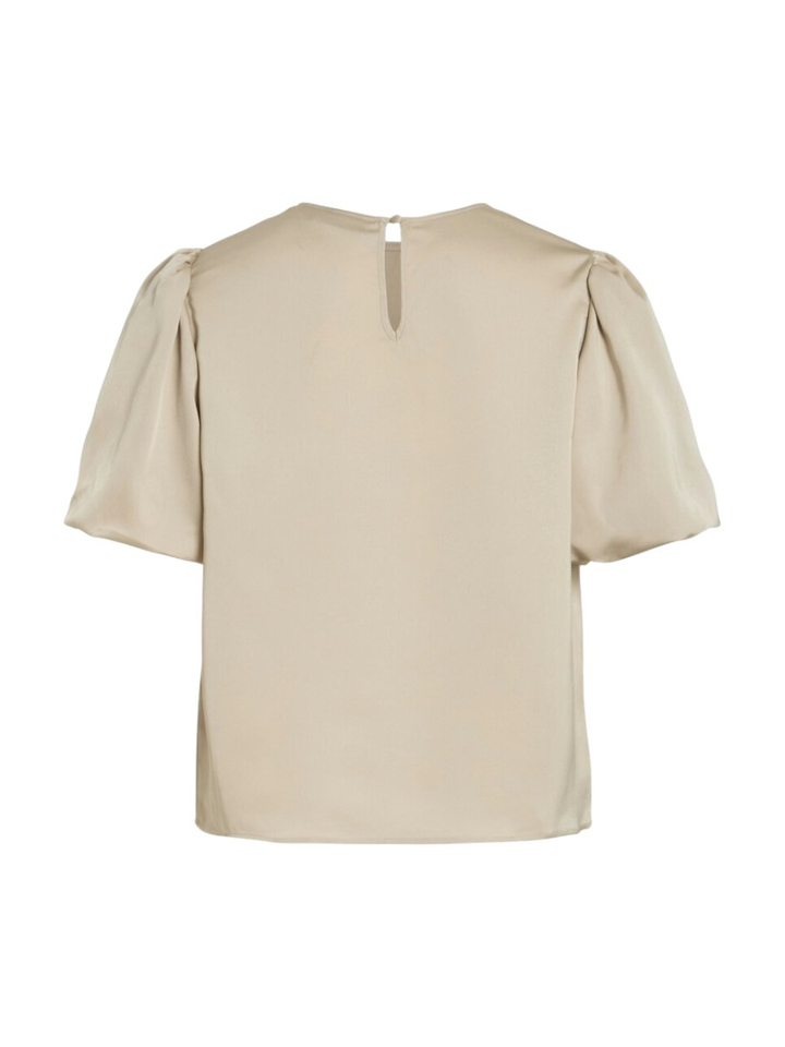 Beige glanzende bloes Viellette Vila