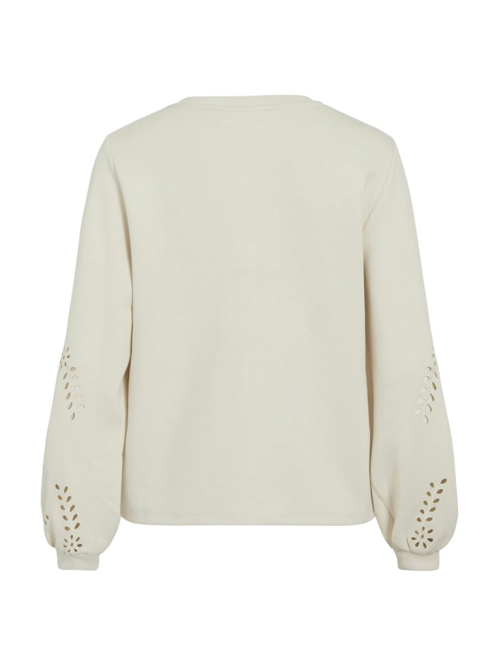 Ecru sweater detail aan de mouw Visandy Vila