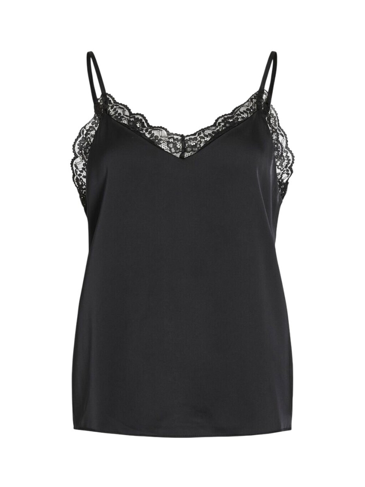Zwarte top met kant detail Vienna Ravenne Villa