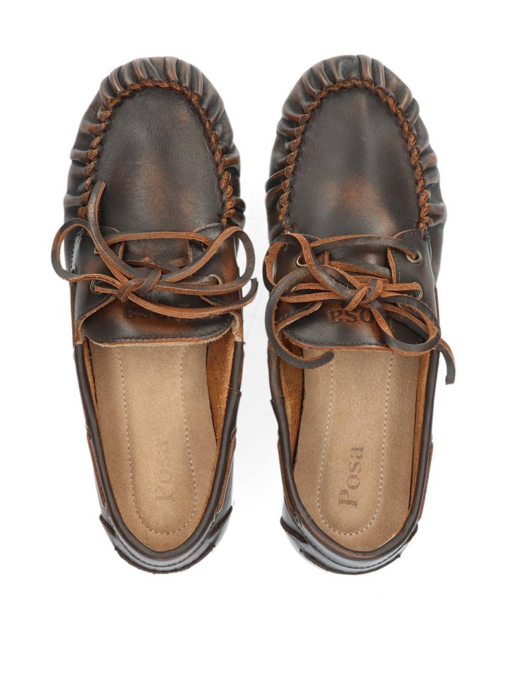 Donkerbruine boat loafers Posa