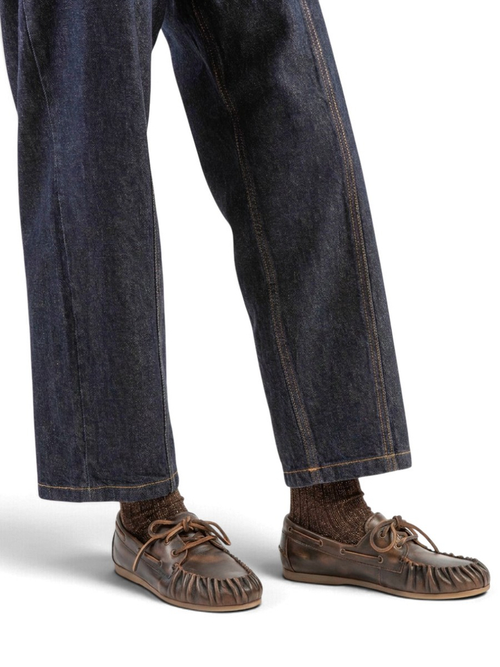 Donkerbruine boat loafers Posa