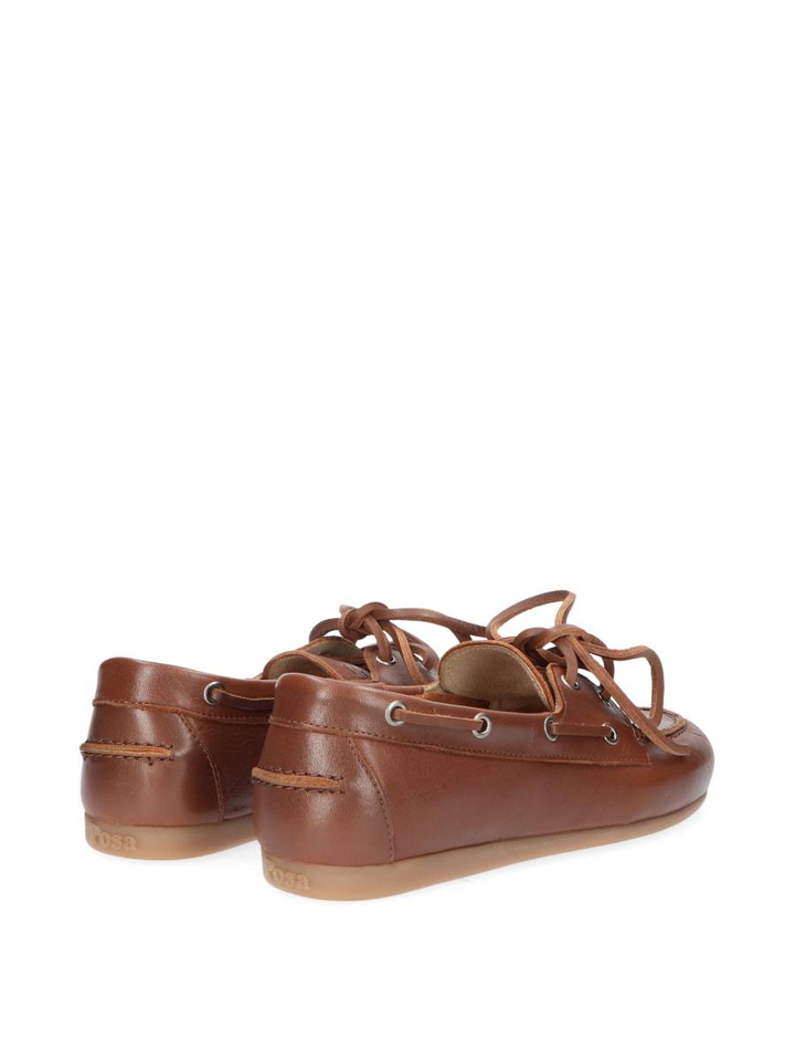 Cognac boat loafer soft leather Posa