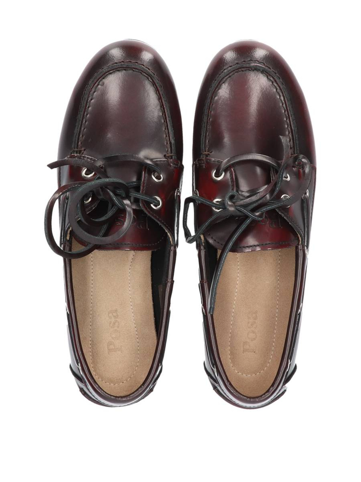 Donkerrode boatloafer Posa