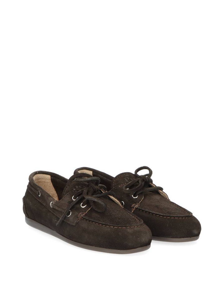 Donkerbruine loafers Boat loafer suede Posa