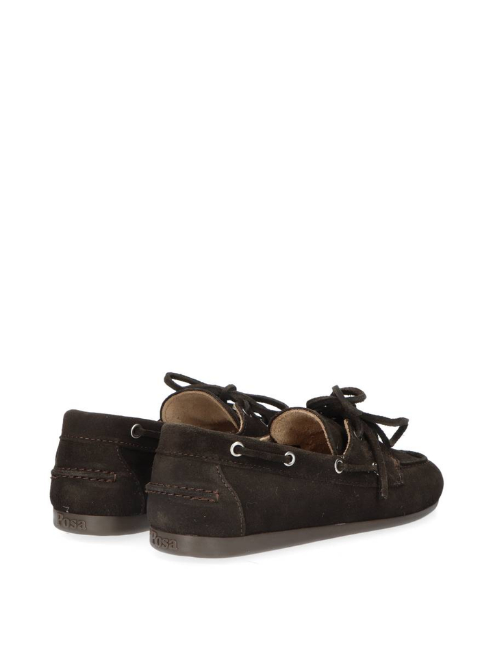 Donkerbruine loafers Boat loafer suede Posa