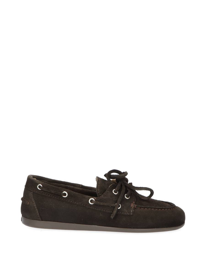 Donkerbruine loafers Boat loafer suede Posa