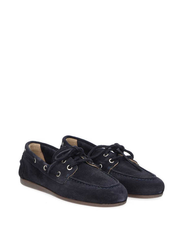 Donkerblauwe suède boat loafers Posa