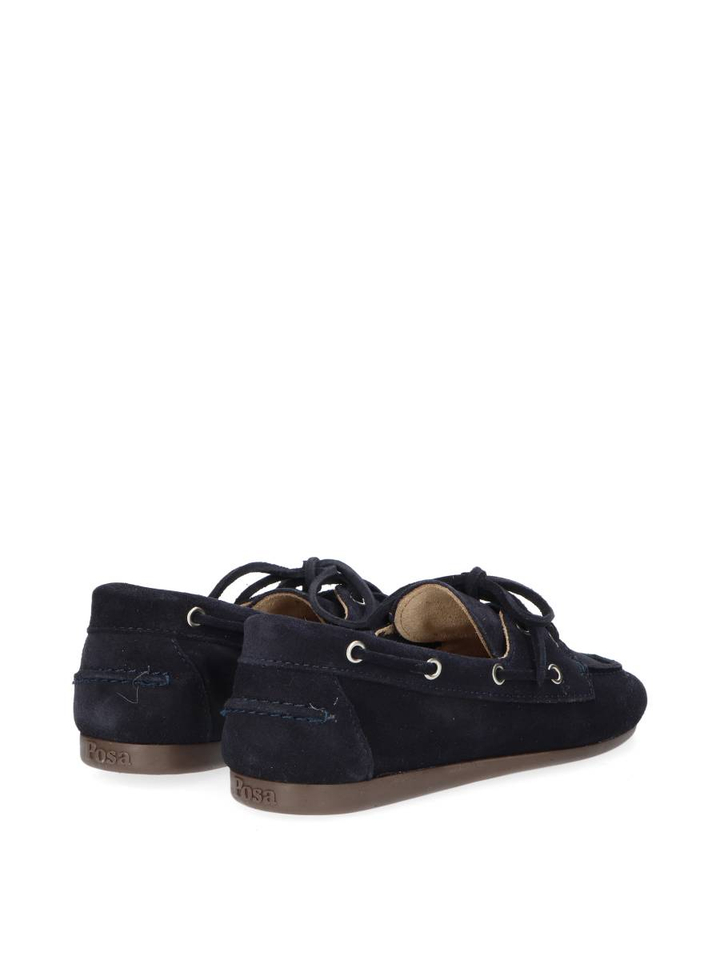 Donkerblauwe suède boat loafers Posa