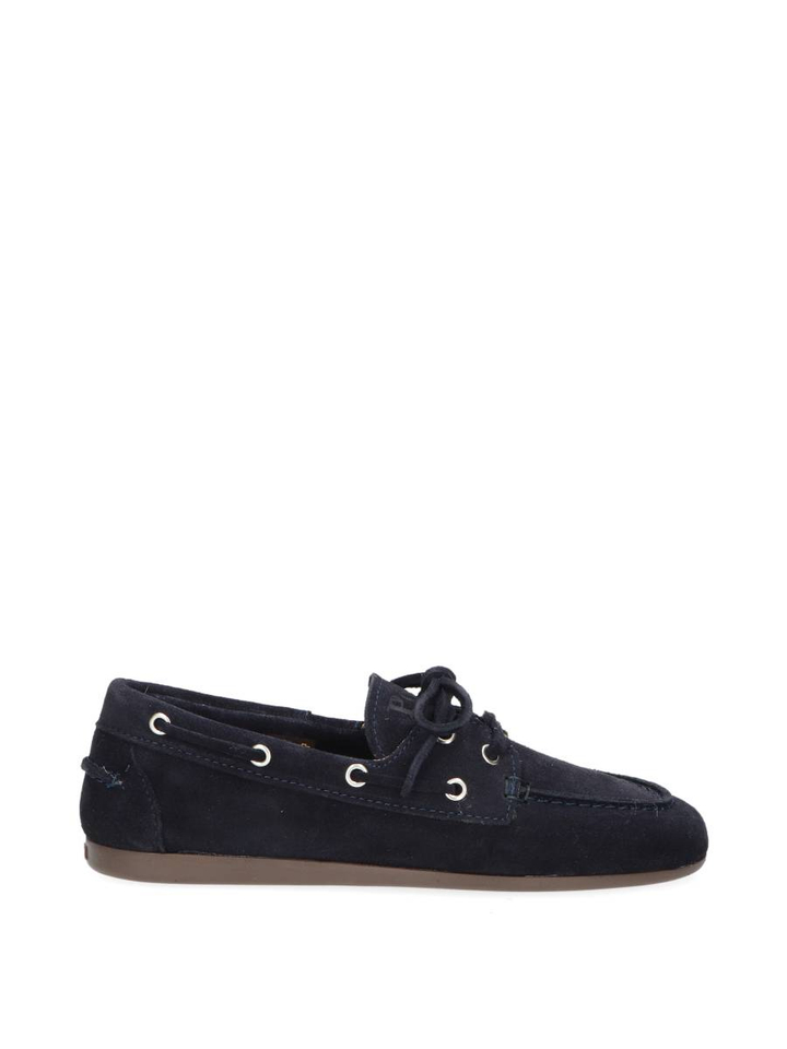 Donkerblauwe suède boat loafers Posa
