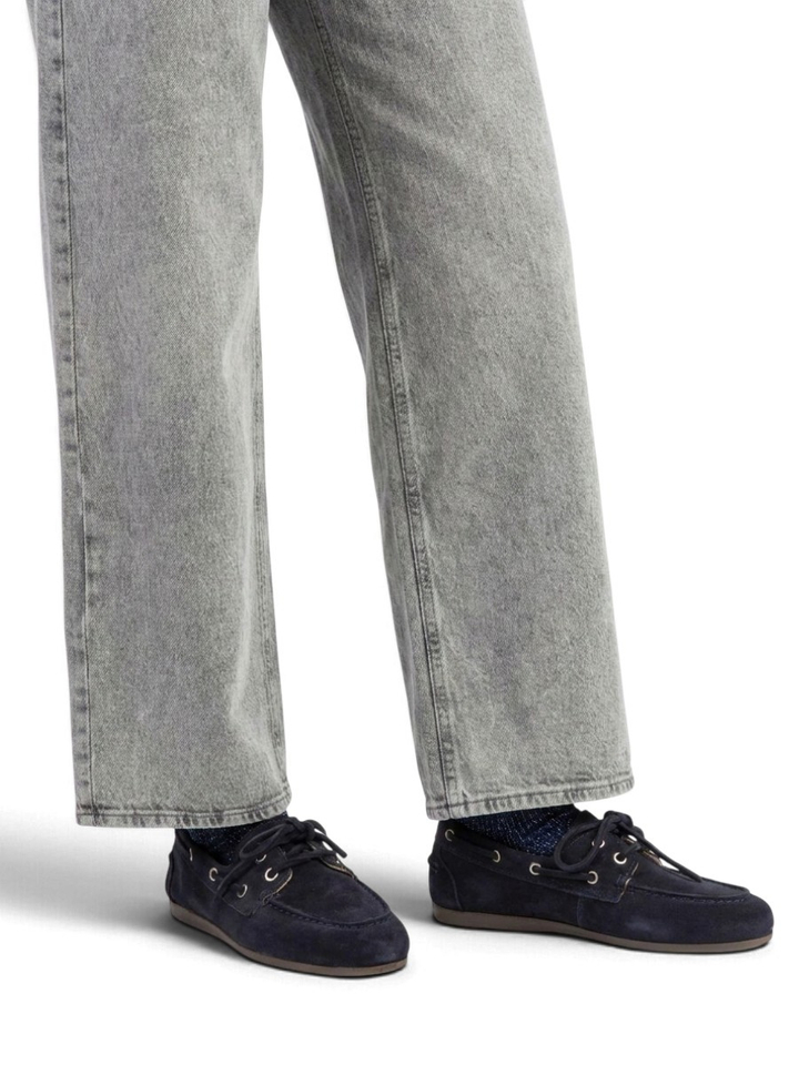 Donkerblauwe suède boat loafers Posa